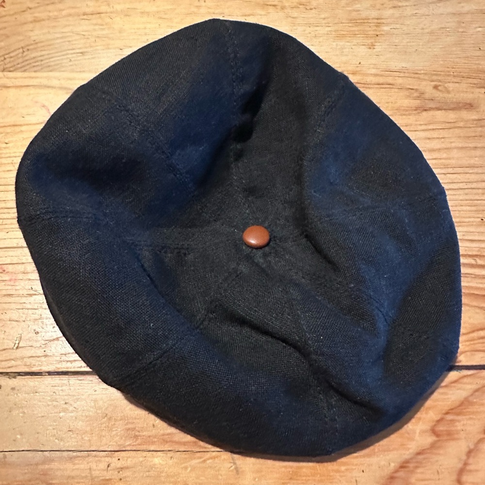 Goorin Bros 100% Linen Black Flatcap!!! EXCELLENT CONDITION!!! Size Large